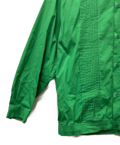 TIGHTBOOTH PRODUCTION（タイトブースプロダクション）TIGHTBOOTH PRODUCTION (タイトブースプロダクション) PLEATS SHIRT JKT グリーン サイズ:Ｌの古着・服飾アイテム
