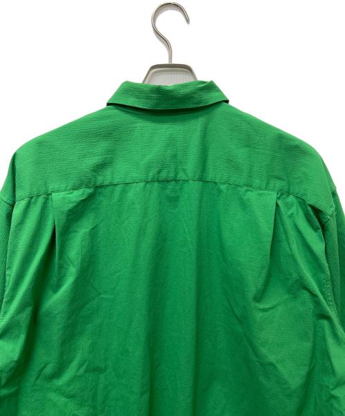 TIGHTBOOTH PRODUCTION（タイトブースプロダクション）TIGHTBOOTH PRODUCTION (タイトブースプロダクション) PLEATS SHIRT JKT グリーン サイズ:Ｌの古着・服飾アイテム