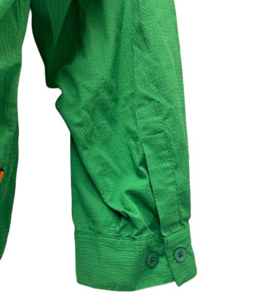 TIGHTBOOTH PRODUCTION（タイトブースプロダクション）TIGHTBOOTH PRODUCTION (タイトブースプロダクション) PLEATS SHIRT JKT グリーン サイズ:Ｌの古着・服飾アイテム