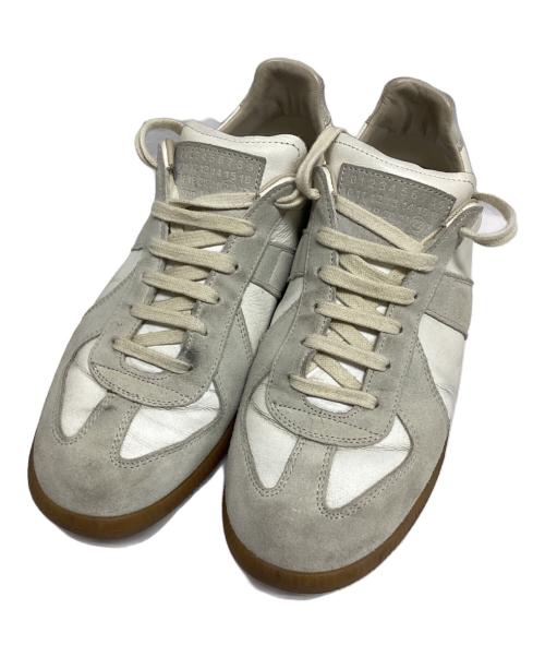 Maison Margiela（メゾンマルジェラ）Maison Margiela (メゾンマルジェラ) ジャーマントレーナー グレー×ホワイト サイズ:41の古着・服飾アイテム