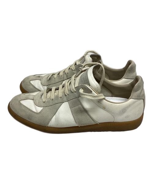 Maison Margiela（メゾンマルジェラ）Maison Margiela (メゾンマルジェラ) ジャーマントレーナー グレー×ホワイト サイズ:41の古着・服飾アイテム