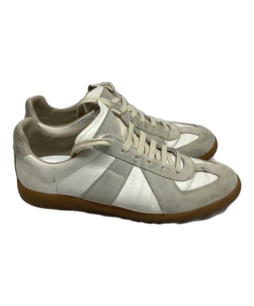 Maison Margiela（メゾンマルジェラ）Maison Margiela (メゾンマルジェラ) ジャーマントレーナー グレー×ホワイト サイズ:41の古着・服飾アイテム