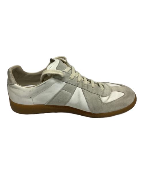 Maison Margiela（メゾンマルジェラ）Maison Margiela (メゾンマルジェラ) ジャーマントレーナー グレー×ホワイト サイズ:41の古着・服飾アイテム