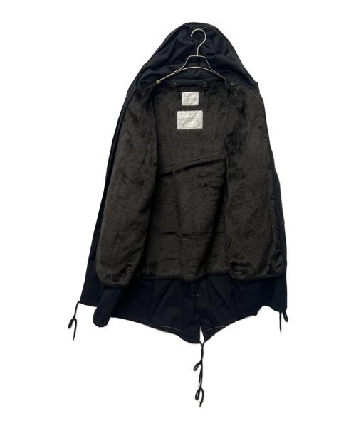 HOUSTON（ヒューストン）HOUSTON (ヒューストン) ライナー付きモッズコート ブラック サイズ:ＸＳの古着・服飾アイテム