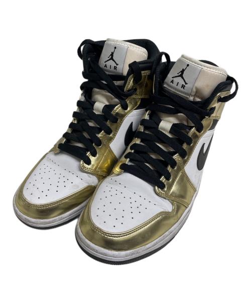 NIKE（ナイキ）NIKE (ナイキ) Air Jordan 1 Mid SE ホワイト×ゴールド サイズ:28の古着・服飾アイテム