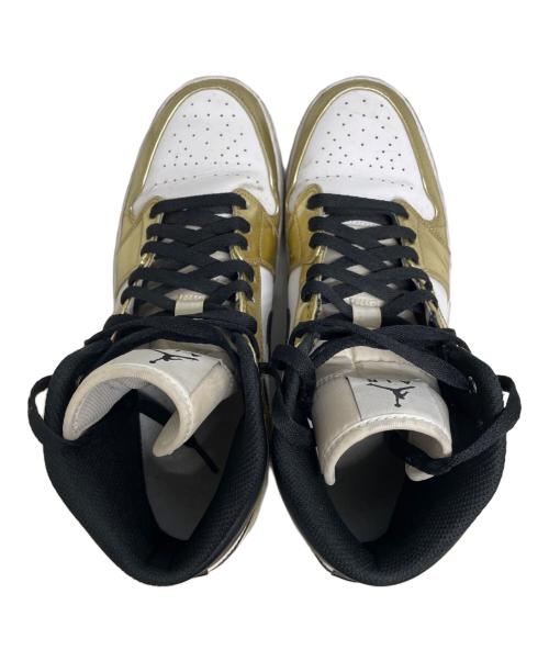 NIKE（ナイキ）NIKE (ナイキ) Air Jordan 1 Mid SE ホワイト×ゴールド サイズ:28の古着・服飾アイテム