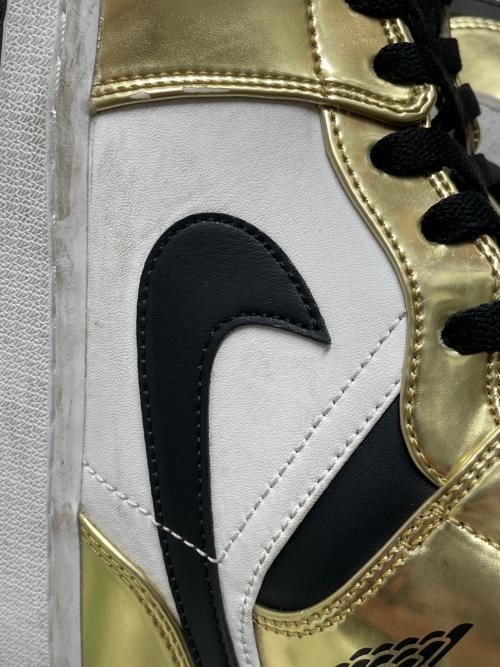 NIKE（ナイキ）NIKE (ナイキ) Air Jordan 1 Mid SE ホワイト×ゴールド サイズ:28の古着・服飾アイテム