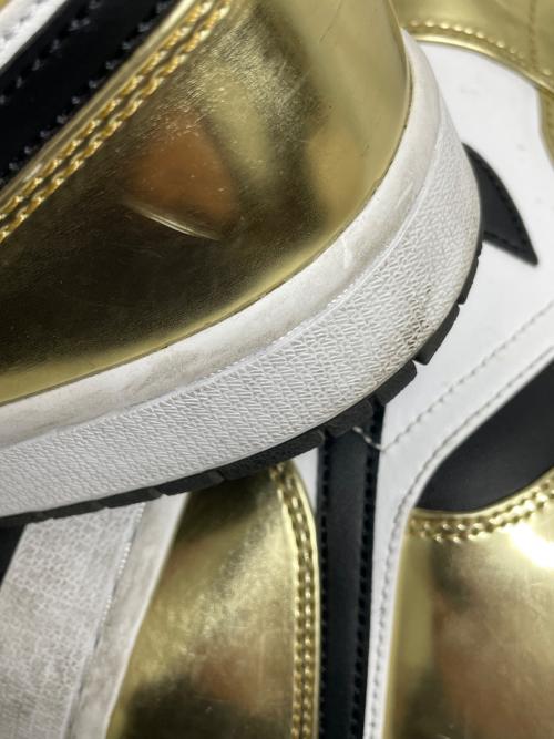NIKE（ナイキ）NIKE (ナイキ) Air Jordan 1 Mid SE ホワイト×ゴールド サイズ:28の古着・服飾アイテム
