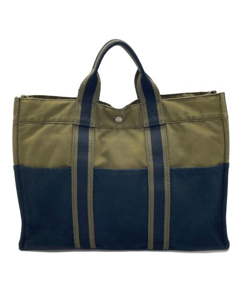 HERMES（エルメス）HERMES (エルメス) フールトゥＭＭ カーキ×ネイビーの古着・服飾アイテム