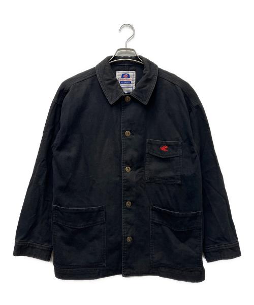 Le Pigeon Voyageur（ル ピジョン ヴォワイヤジュール）Le Pigeon Voyageur (ル ピジョン ヴォワイヤジュール) COVERALLS JACKET ブラック サイズ:Ｍの古着・服飾アイテム