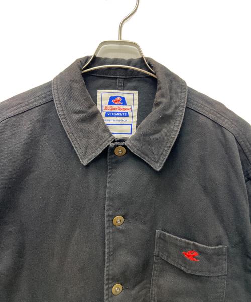 Le Pigeon Voyageur（ル ピジョン ヴォワイヤジュール）Le Pigeon Voyageur (ル ピジョン ヴォワイヤジュール) COVERALLS JACKET ブラック サイズ:Ｍの古着・服飾アイテム