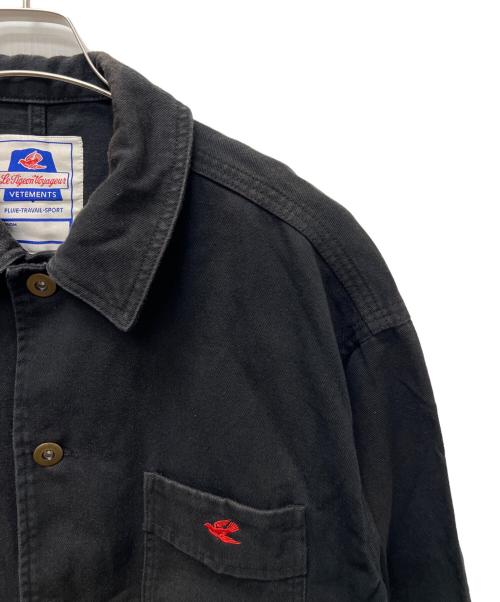 Le Pigeon Voyageur（ル ピジョン ヴォワイヤジュール）Le Pigeon Voyageur (ル ピジョン ヴォワイヤジュール) COVERALLS JACKET ブラック サイズ:Ｍの古着・服飾アイテム