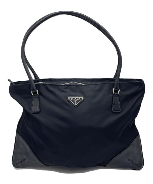 PRADA（プラダ）PRADA (プラダ) ナイロンハンドバッグ ブラックの古着・服飾アイテム