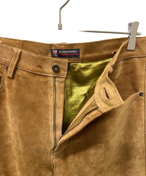 POLO JEANS（ポロジーンズ）POLO JEANS (ポロジーンズ) スウェードパンツ ブラウン サイズ:３２の古着・服飾アイテム