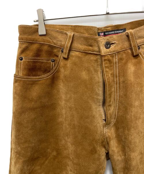 POLO JEANS（ポロジーンズ）POLO JEANS (ポロジーンズ) スウェードパンツ ブラウン サイズ:３２の古着・服飾アイテム