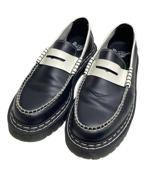Dr.Martens（ドクターマーチン）Dr.Martens (ドクターマーチン) バイカラーローファー ブラック×ホワイト サイズ:SIZE UK9の古着・服飾アイテム