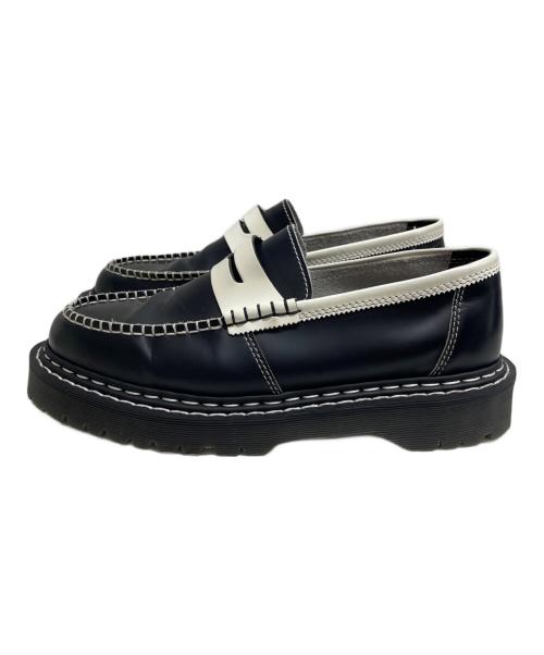 Dr.Martens（ドクターマーチン）Dr.Martens (ドクターマーチン) バイカラーローファー ブラック×ホワイト サイズ:SIZE UK9の古着・服飾アイテム