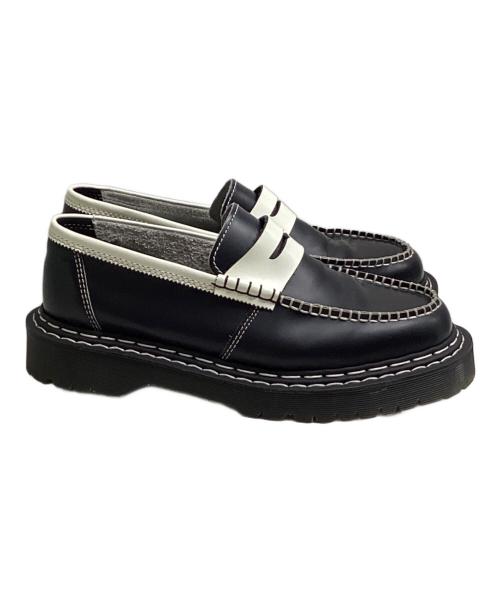 Dr.Martens（ドクターマーチン）Dr.Martens (ドクターマーチン) バイカラーローファー ブラック×ホワイト サイズ:SIZE UK9の古着・服飾アイテム