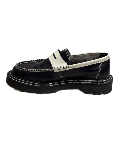 Dr.Martens（ドクターマーチン）Dr.Martens (ドクターマーチン) バイカラーローファー ブラック×ホワイト サイズ:SIZE UK9の古着・服飾アイテム