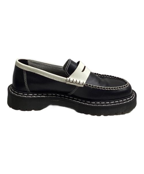 Dr.Martens（ドクターマーチン）Dr.Martens (ドクターマーチン) バイカラーローファー ブラック×ホワイト サイズ:SIZE UK9の古着・服飾アイテム