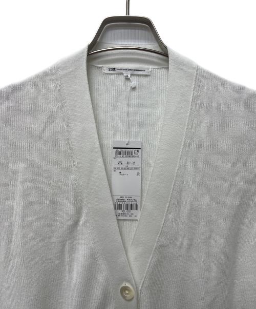 23区（ニジュウサンク）23区 (ニジュウサンク) カーディガン ホワイト サイズ:４６の古着・服飾アイテム