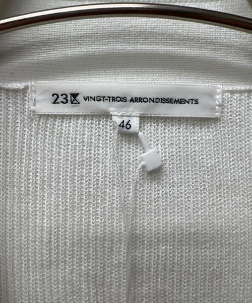 23区（ニジュウサンク）23区 (ニジュウサンク) カーディガン ホワイト サイズ:４６の古着・服飾アイテム