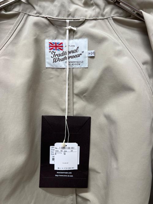 Traditional Weatherwear（トラディショナルウェザーウェア）Traditional Weatherwear (トラディショナルウェザーウェア) ＲＥＮＦＲＥＷ ケープ風フーデッドコート ベージュ サイズ:34の古着・服飾アイテム