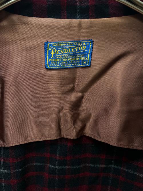 PENDLETON（ペンドルトン）PENDLETON (ペンドルトン) ウールジャケット レッド×ブラック サイズ:Ｍの古着・服飾アイテム