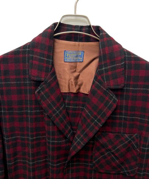 PENDLETON（ペンドルトン）PENDLETON (ペンドルトン) ウールジャケット レッド×ブラック サイズ:Ｍの古着・服飾アイテム