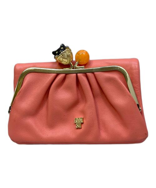 ANNA SUI（アナスイ）ANNA SUI (アナスイ) プレイングキャット がま口財布 ピンクの古着・服飾アイテム