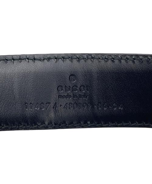 GUCCI（グッチ）GUCCI (グッチ) インターロッキングGバックルベルト ブラックの古着・服飾アイテム