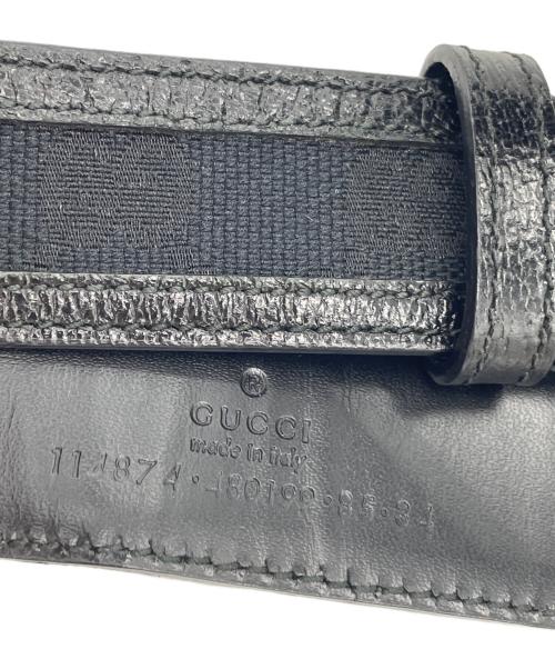 GUCCI（グッチ）GUCCI (グッチ) インターロッキングGバックルベルト ブラックの古着・服飾アイテム