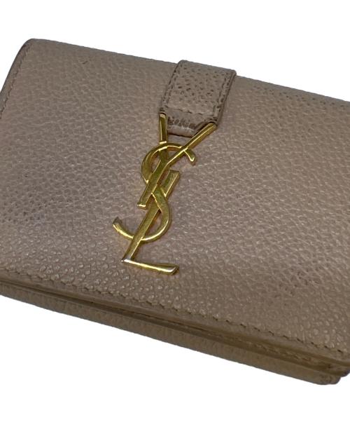 Yves Saint Laurent（イヴサンローラン）Yves Saint Laurent (イヴサンローラン) オリガミタイニーウォレット ベージュの古着・服飾アイテム
