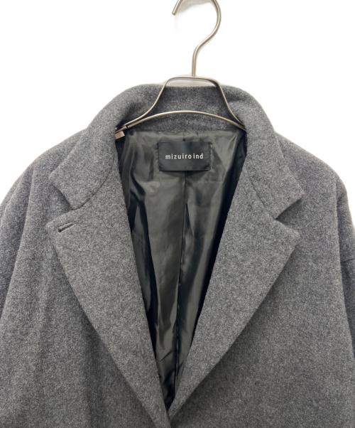 mizuiro-ind（ミズイロインド）mizuiro-ind (ミズイロインド) ウールブレンドチェスターコート グレー サイズ:FREEの古着・服飾アイテム