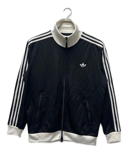adidas（アディダス）adidas (アディダス) クラシック トラックトップジャケット ブラック×ホワイト サイズ:3XLの古着・服飾アイテム