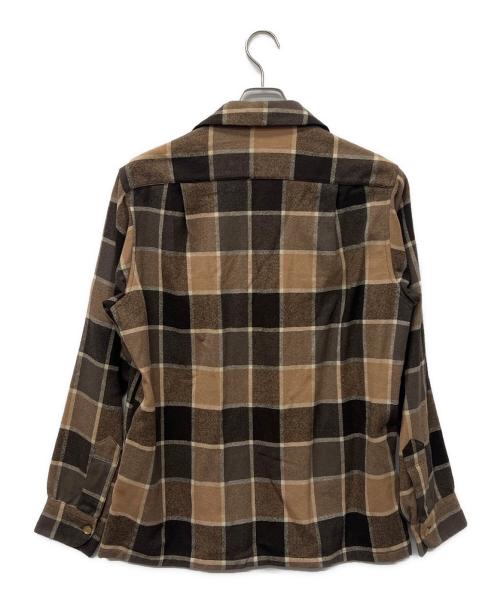 PENDLETON（ペンドルトン）PENDLETON (ペンドルトン) ウールチェックシャツ ベージュ×ブラウン サイズ:Ｍの古着・服飾アイテム