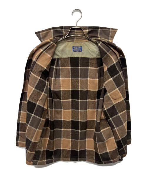 PENDLETON（ペンドルトン）PENDLETON (ペンドルトン) ウールチェックシャツ ベージュ×ブラウン サイズ:Ｍの古着・服飾アイテム