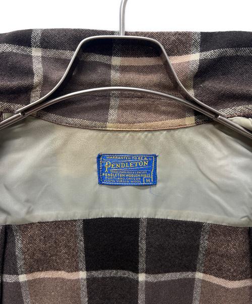 PENDLETON（ペンドルトン）PENDLETON (ペンドルトン) ウールチェックシャツ ベージュ×ブラウン サイズ:Ｍの古着・服飾アイテム