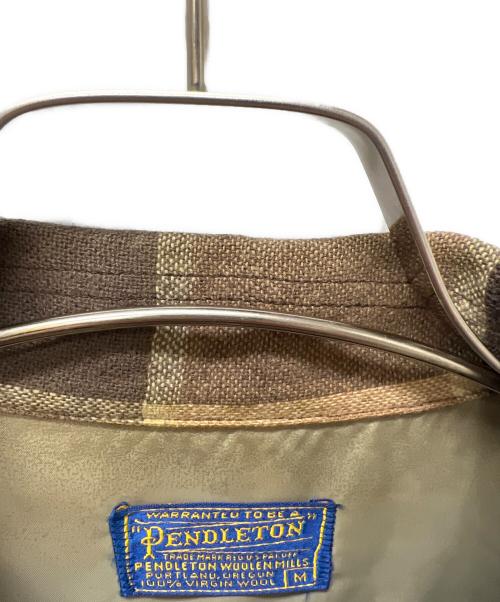 PENDLETON（ペンドルトン）PENDLETON (ペンドルトン) ウールチェックシャツ ベージュ×ブラウン サイズ:Ｍの古着・服飾アイテム