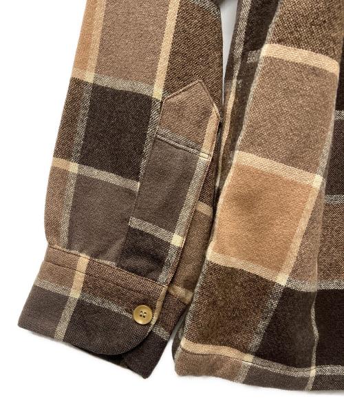 PENDLETON（ペンドルトン）PENDLETON (ペンドルトン) ウールチェックシャツ ベージュ×ブラウン サイズ:Ｍの古着・服飾アイテム