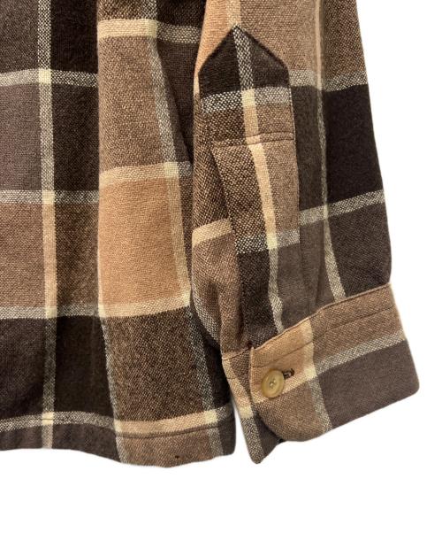 PENDLETON（ペンドルトン）PENDLETON (ペンドルトン) ウールチェックシャツ ベージュ×ブラウン サイズ:Ｍの古着・服飾アイテム
