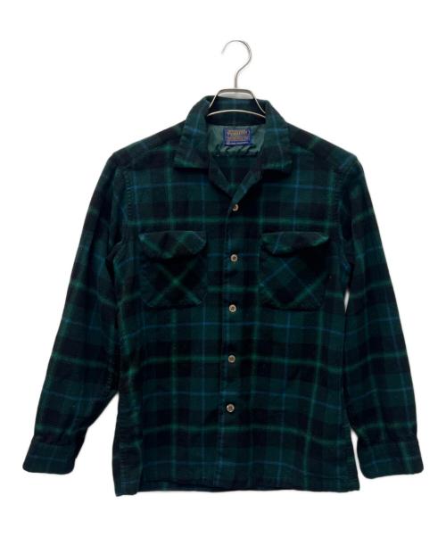 PENDLETON（ペンドルトン）PENDLETON (ペンドルトン) ウールチェックシャツ グリーン×ブラック サイズ:Ｍの古着・服飾アイテム