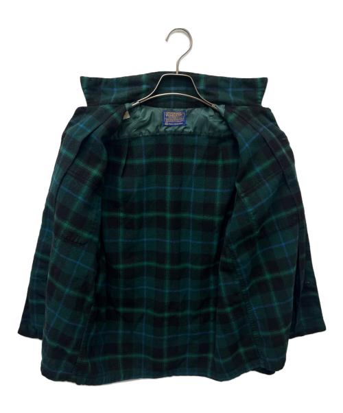 PENDLETON（ペンドルトン）PENDLETON (ペンドルトン) ウールチェックシャツ グリーン×ブラック サイズ:Ｍの古着・服飾アイテム