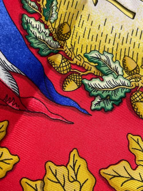 HERMES（エルメス）HERMES (エルメス) LIBERTE EGALITE FRATERNITE REPUBLIQUE FRANCAISE レッド×ブルーの古着・服飾アイテム