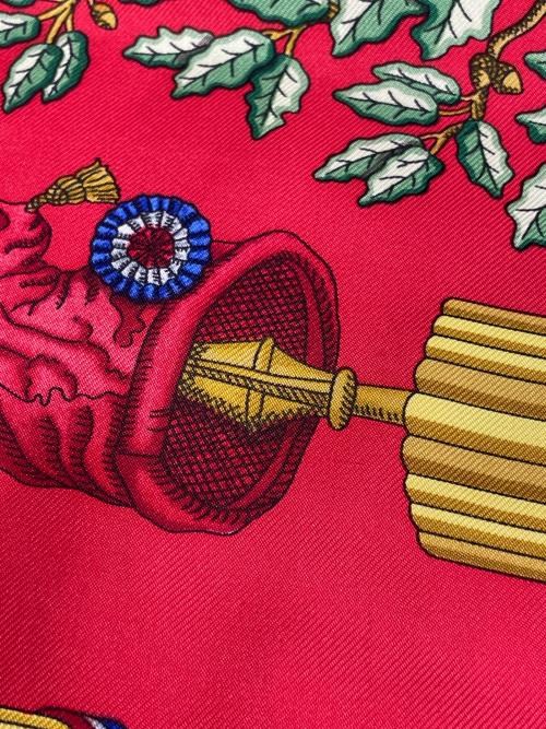 HERMES（エルメス）HERMES (エルメス) LIBERTE EGALITE FRATERNITE REPUBLIQUE FRANCAISE レッド×ブルーの古着・服飾アイテム