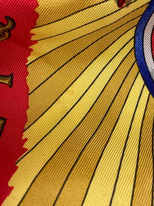 HERMES（エルメス）HERMES (エルメス) LIBERTE EGALITE FRATERNITE REPUBLIQUE FRANCAISE レッド×ブルーの古着・服飾アイテム