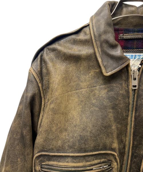 SPECIAL FORCES（スペシャル・フォーセス）SPECIAL FORCES (スペシャル・フォーセス) レザージャケット ブラウン サイズ:Ｌの古着・服飾アイテム