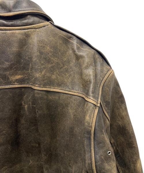 SPECIAL FORCES（スペシャル・フォーセス）SPECIAL FORCES (スペシャル・フォーセス) レザージャケット ブラウン サイズ:Ｌの古着・服飾アイテム