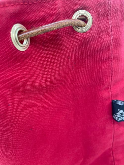 HERMES（エルメス）HERMES (エルメス) 巾着ショルダーバッグ レッドの古着・服飾アイテム