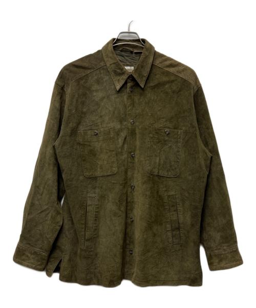 PERRY ELLIS（ペリーエリス）PERRY ELLIS (ペリーエリス) スウェードジャケット オリーブ サイズ:Ｌの古着・服飾アイテム